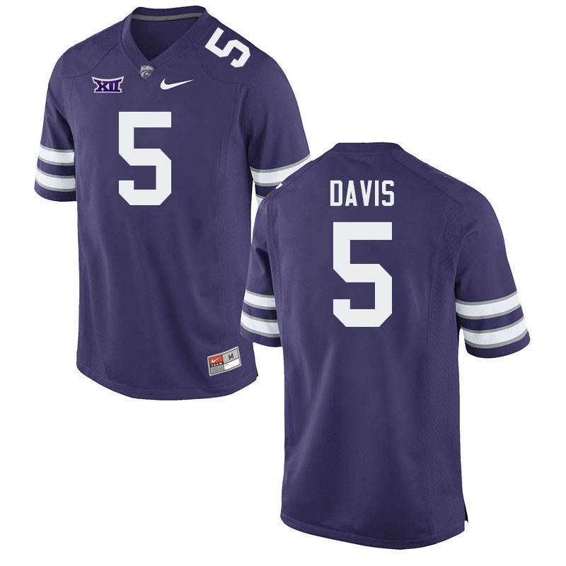 #5 Andre Davis Kansas State Wildcats Fotball Jerseys Stitched Sale-Purple